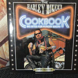 Harley Bikers CookBook For Hungry Bikers~w dust jacket~illustrated~Great…